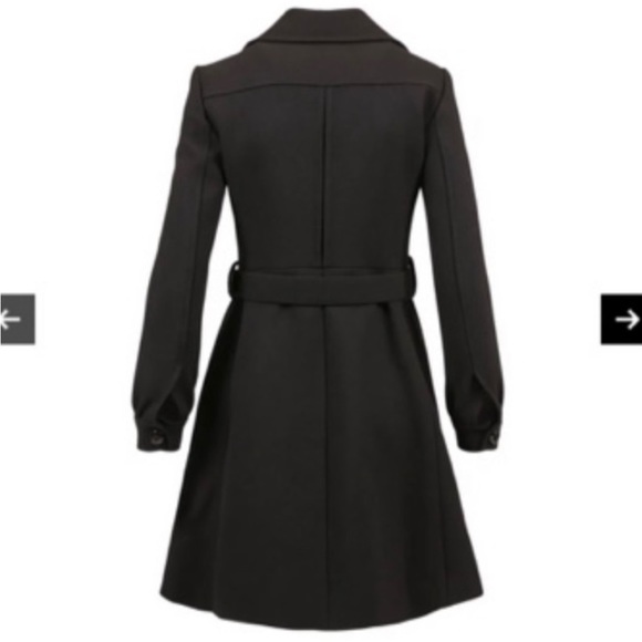 GUCCI black wool jacket large logo belt button down cuff long coat Luxury NWT - Picture 4 of 16